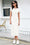Wenrine Women's White Basic Solid T-Shirt Dress