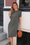 Wenrine Womens Grey Crewneck Fashion Basic Solid T Shirt Dress