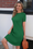 Wenrine Womens Green Crewneck Fashion Basic Solid T Shirt Dress