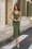 Wenrine Womens Army Green Midi Bodycon Ribbed Knit Tank Dresses