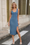 Wenrine Womens Light Blue Midi Bodycon Ribbed Knit Tank Dresses