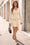 Wenrine Womens Beige V Neck Ruffle 2 Piece Outfits