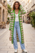 Wenrine Womens Green Long Cardigan Sweater Dress