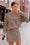 Wenrine Womens Brown Polka Dot 2 Piece Skirt Sets