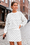 Wenrine Womens White Polka Dot 2 Piece Skirt Sets