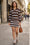 Wenrine Womens Coffee Striped 2 Piece Outfits