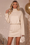 Wenrine Womens Khaki Cinched Waist Mini Dress