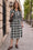 Wenrine Womens Black&White Flannel Plaid Shirt Dress