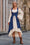 Wenrine Womens Navy 2-Piece Renaissance Dress