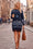 Wenrine Womens Navy Lace Hem Sweater Dress