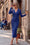 Wenrine Womens Navy Sweater Midi Dress