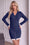 Wenrine Womens Navy Button Down Mini Dress