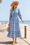 Wenrine Womens Light Blue Boho Floral Flowy Dresses