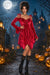 Wenrine Womens Red Renaissance Fairy Dress