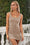 Wenrine Womens Khaki Bodycon Drawstring Ruched Basic Tank Dress