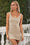 Wenrine Womens Apricot Bodycon Drawstring Ruched Basic Tank Dress