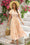 Wenrine Womens Orange Floral Puff Short Sleeve Beach Dresses