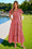Wenrine Womens Red Floral Puff Short Sleeve Beach Dresses