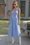 Wenrine Womens Blue Halter V Neck Corset Maxi Dresses