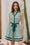Wenrine Womens Green Striped Tie Waist Shirt Dress