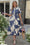 Wenrine Womens Navy Floral Button Down Collared Shirt Dress