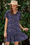 Wenrine Womens Black Floral Ruffle Short Sleeve T-Shirt Dresses