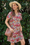 Wenrine Womens Picture Color Floral Ruffle Short Sleeve T-Shirt Dresses