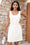 Wenrine Womens White Mini Sleeveless Elastic Waist Tank Dress