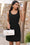 Wenrine Womens Black Mini Sleeveless Elastic Waist Tank Dress