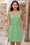 Wenrine Womens Light Green Mini Sleeveless Elastic Waist Tank Dress
