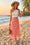 Wenrine Womens Red Floral Elastic High Waisted Print Skirts