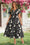 Wenrine Womens Black Floral V Neck Smocked Tiered Maxi Dresses