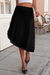Wenrine Womens Black Mesh Ruched Asymmetrica Midi Skirt