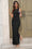 Wenrine Womens Black Floral Mesh Sleeveless Slit Bodycon Maxi Dress