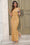 Wenrine Womens Khaki Floral Mesh Sleeveless Slit Bodycon Maxi Dress