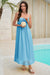 Wenrine Womens Light Blue Summer Boho Maxi Dresses