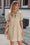 Wenrine Womens Khaki Striped Half Buton Collared Shirt Dresses