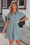 Wenrine Womens Navy Striped Half Buton Collared Shirt Dresses