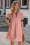 Wenrine Womens Red Striped Half Buton Collared Shirt Dresses