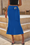 Wenrine Womens Royal Blue Gold Buckle Side Strap Maxi Skirt