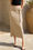 Wenrine Womens Khaki Gold Buckle Side Strap Maxi Skirt
