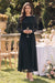 Wenrine Womens Black Long Sleeve Maxi Dress