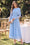 Wenrine Womens Light Blue Long Sleeve Maxi Dress