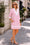 Wenrine Womens Pink V Neck Shift Dresses