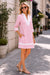 Wenrine Womens Pink V Neck Shift Dresses