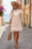 Wenrine Womens Khaki V Neck Shift Dresses