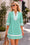 Wenrine Womens Green V Neck Shift Dresses