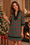 Wenrine Womens Red&Green V Neck Shift Dresses