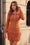 Wenrine Womens Brick Red Fringe Sweater Dress
