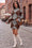 Wenrine Womens Brown Argyle Sweater Skirt Sets